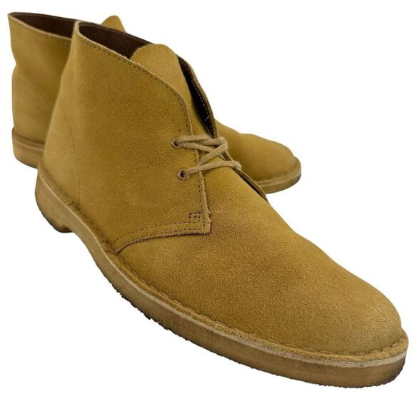 Clark’s Wheat Suede Leather Chukka Boots Men’s Size 10M - Picture 1 of 9